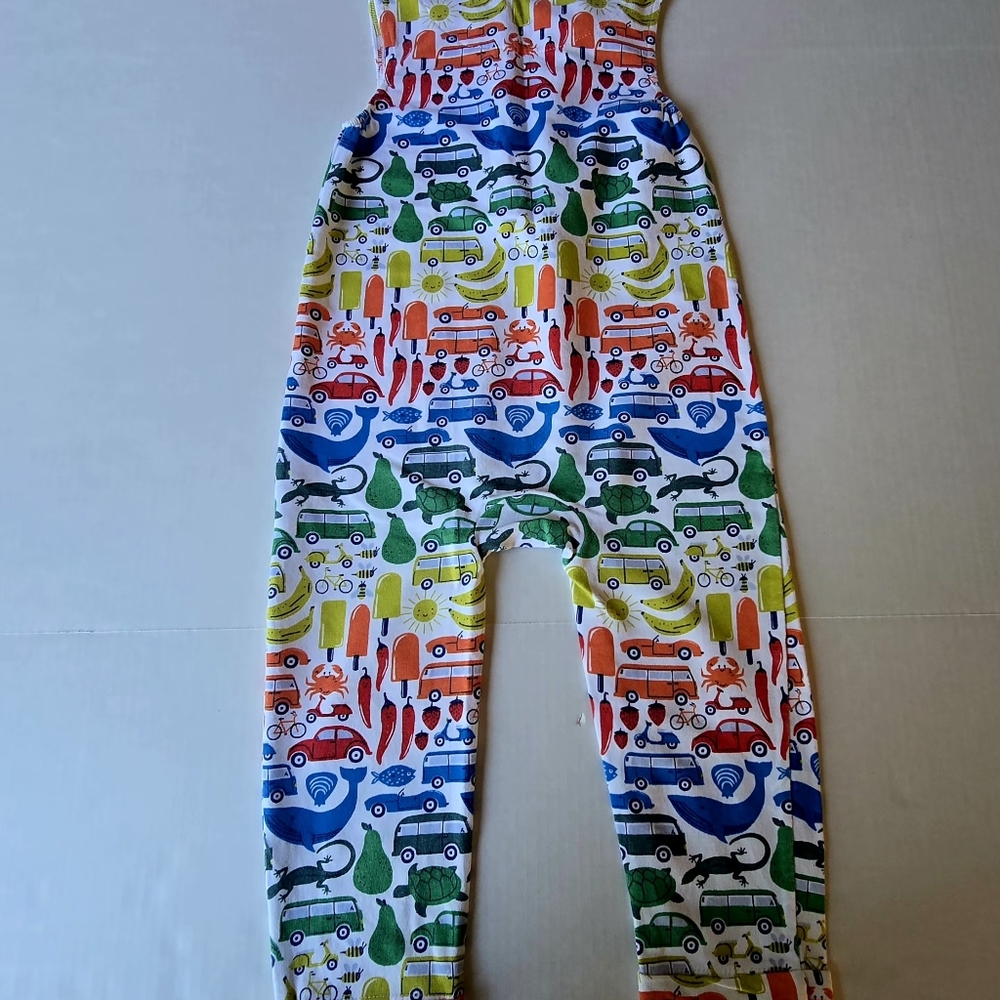 Baby Boden Kids Multicolor Vehicle Print Jumpsuit - Picture 2 of 6